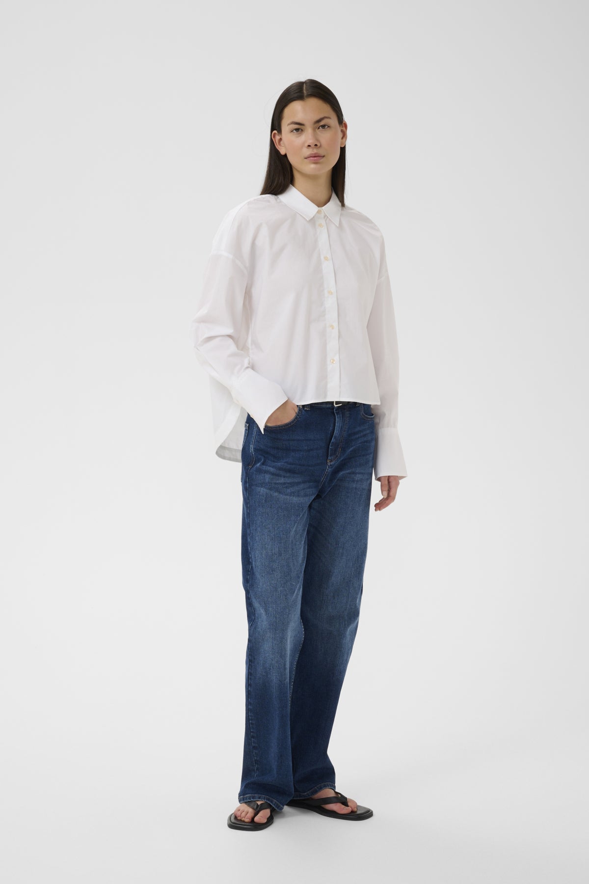 InWear Lelo Neola white shirt styled with denim