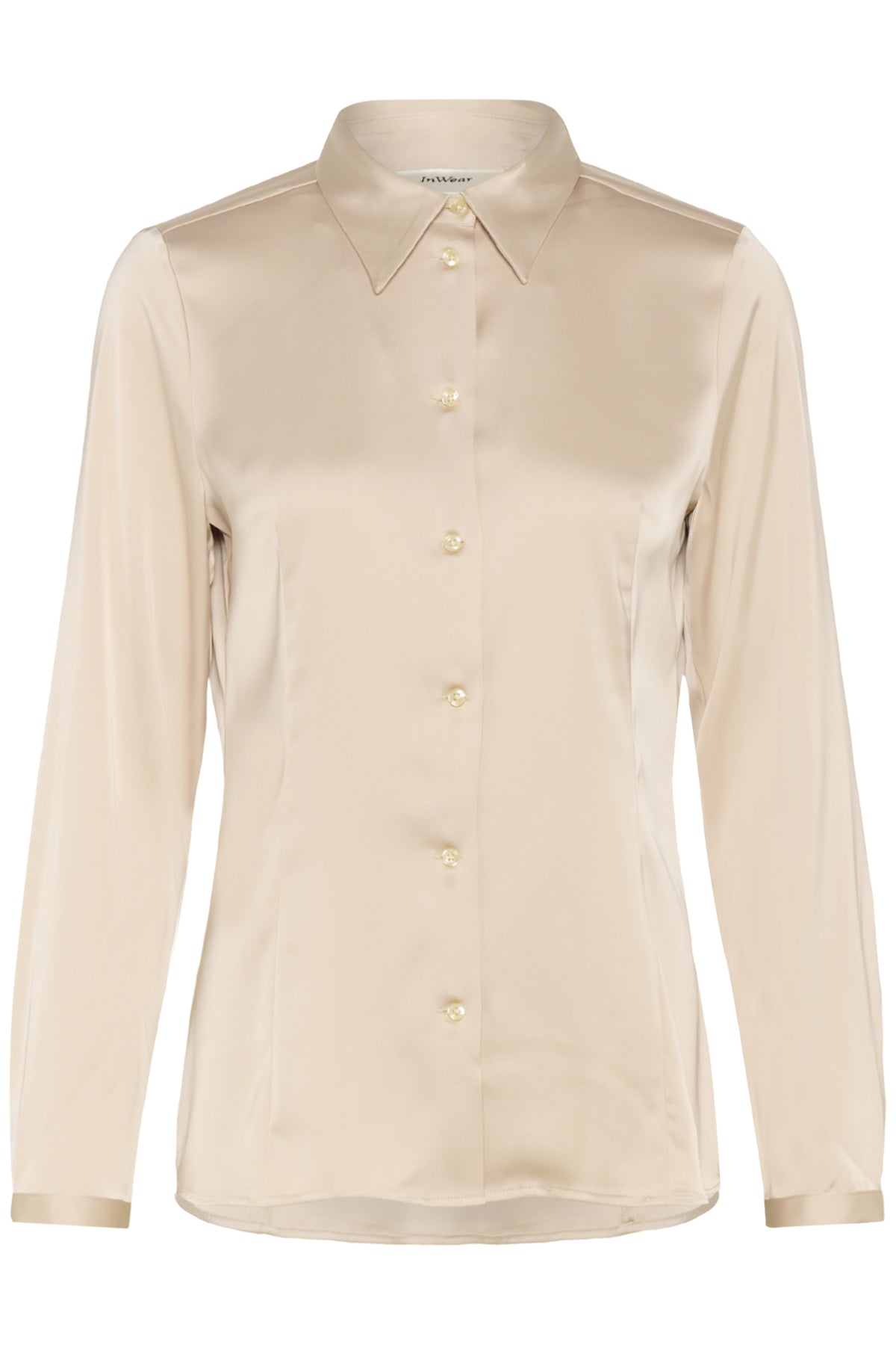 InWear Lake glossy blouse long sleeve detail