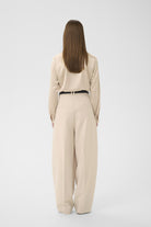 InWear Lake glossy satin blouse classic collar Back