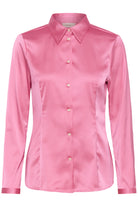 InWear Lake pink satin shirt long sleeve detail