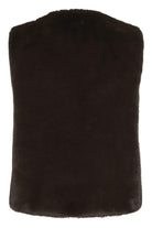 InWear Zabelle brown faux fur layering waistcoat back product view