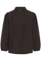 InWear Hessi brown long sleeve collared shirt back view