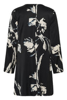 InWear Meadow black painted flower dress sleeve and print detail