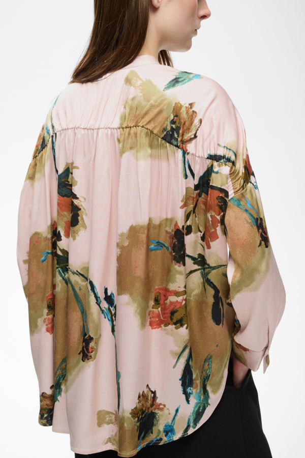 InWear Meadow pink floral blouse back detail