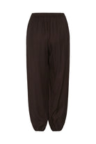 InWear Meryl brown jersey balloon hem trousers from back 