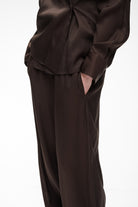 Close-up of InWear Meryl relaxed fit jersey trousers