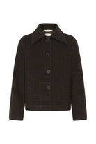 InWear Hendrix brown collared button jacket front product view