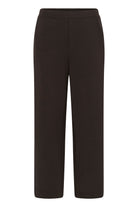 InWear Gincette brown cropped trousers with elasticated waistband