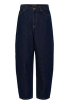 InWear Harfina dark wash barrel leg jeans front view
