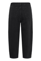 InWear Harfina black high waist barrel leg jeans back view
