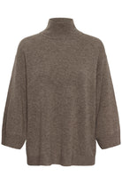 InWear Tally taupe turtle neck jumper product front view