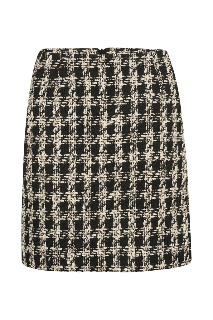 Inwear Winnie Black/White Tweed Style Skirt - Front