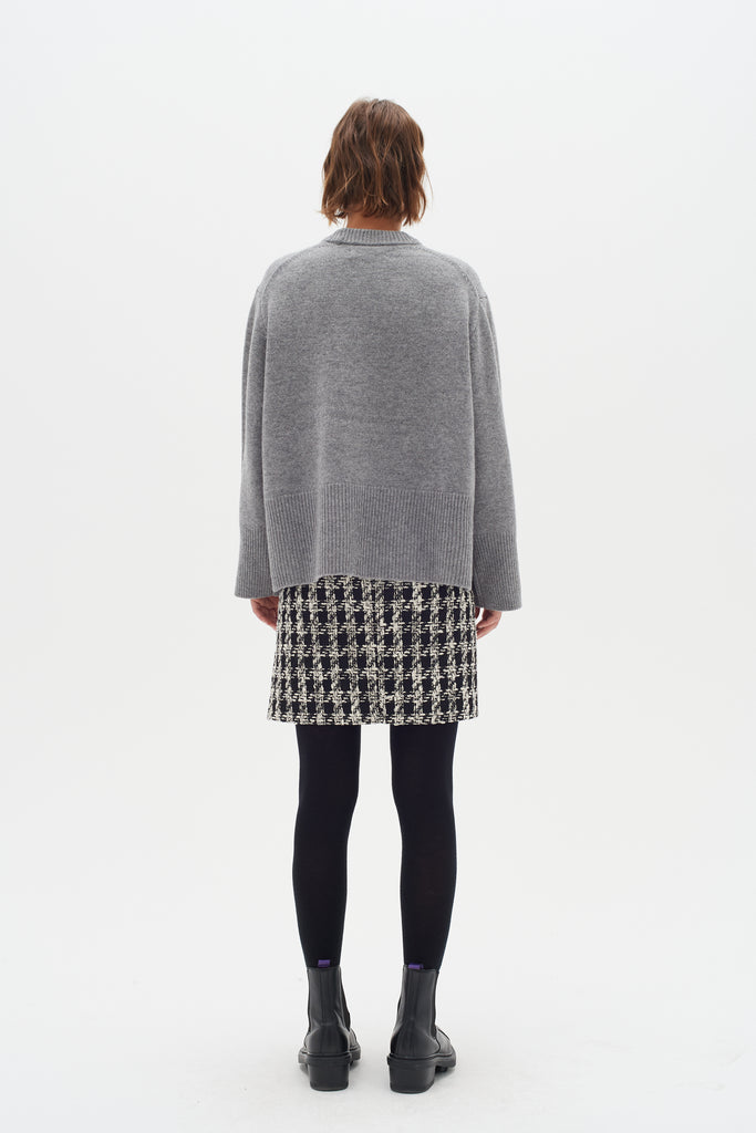 Inwear Winnie Black/White Tweed Style Skirt From The Back