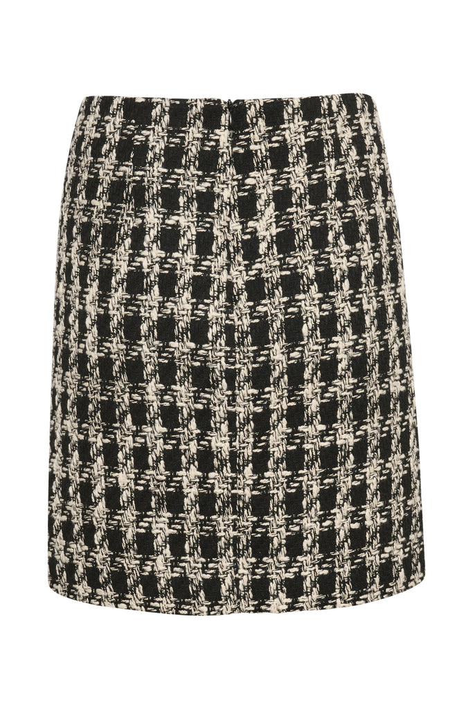 Inwear Winnie Black/White Tweed Style Skirt - Back