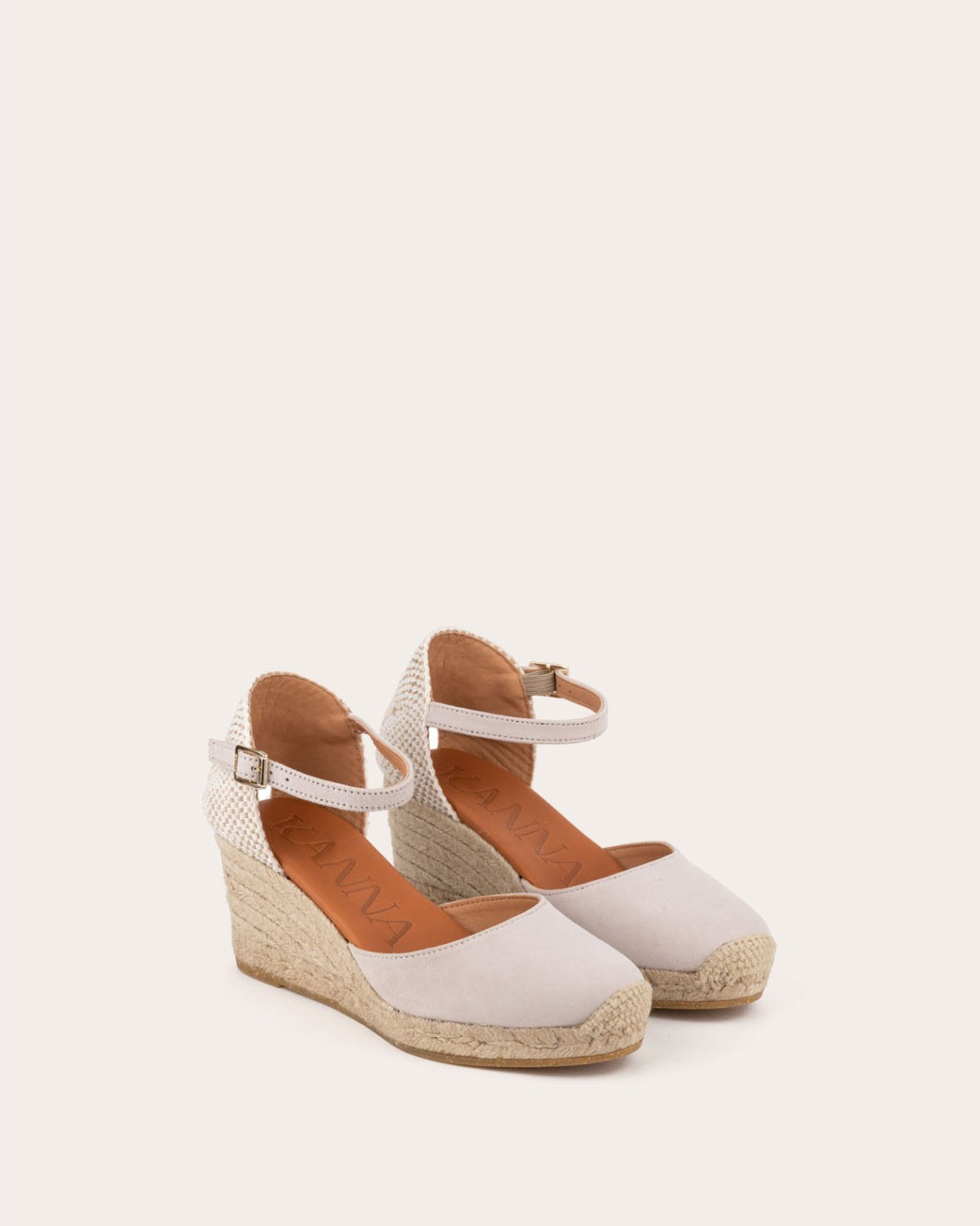 Kanna Laura Nude Espadrille Wedge Shoes