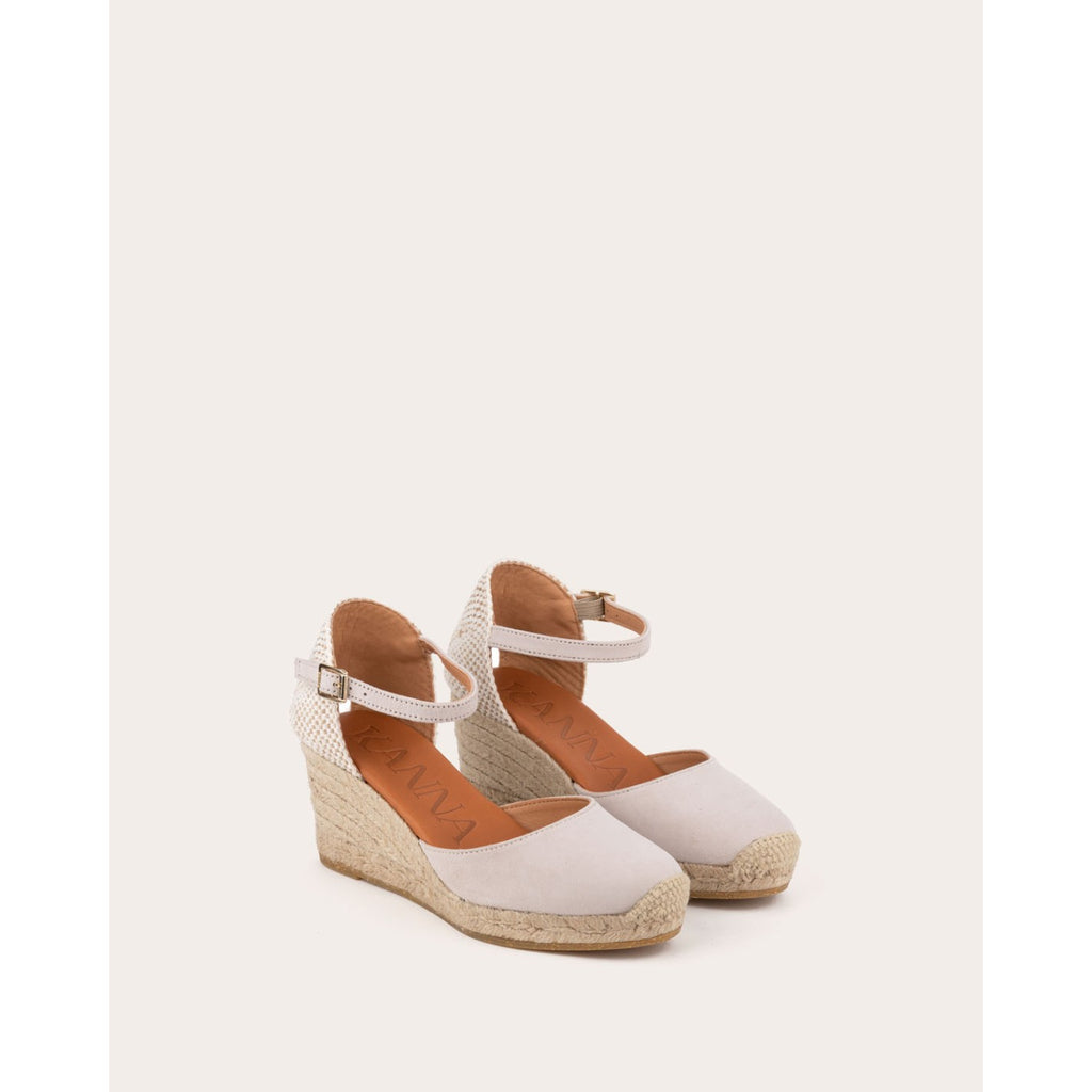 Kanna Laura Nude Espadrille Wedge Shoes