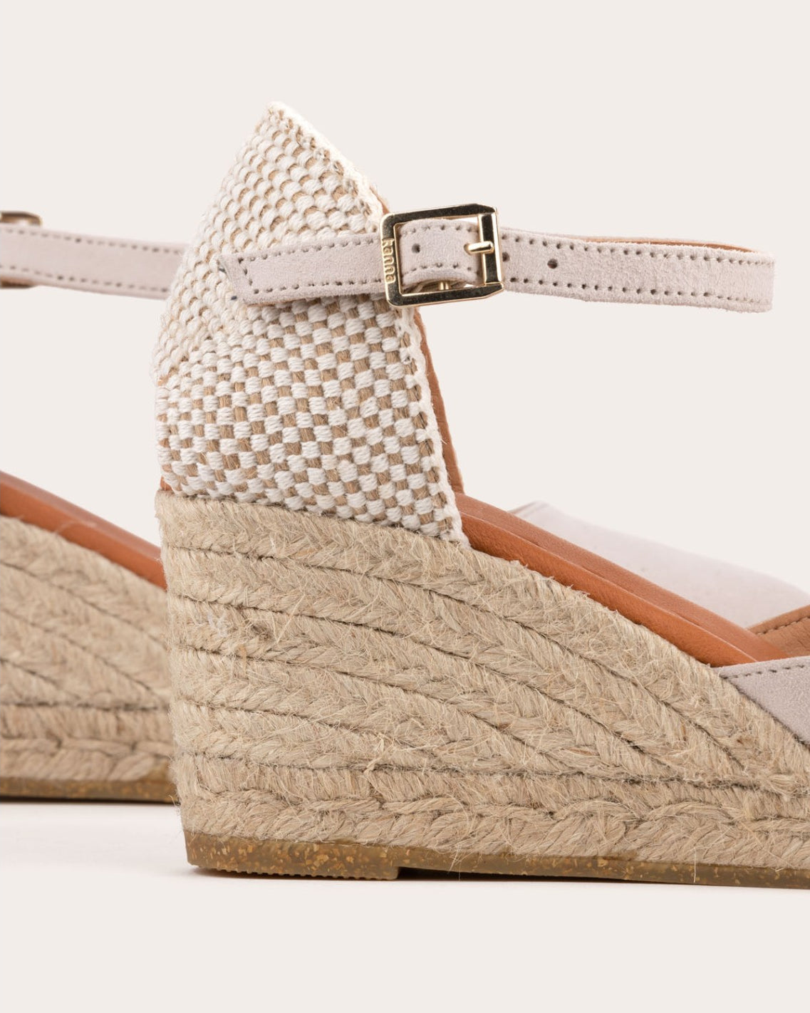 Kanna Laura Espadrille Wedge Shoes In Nude