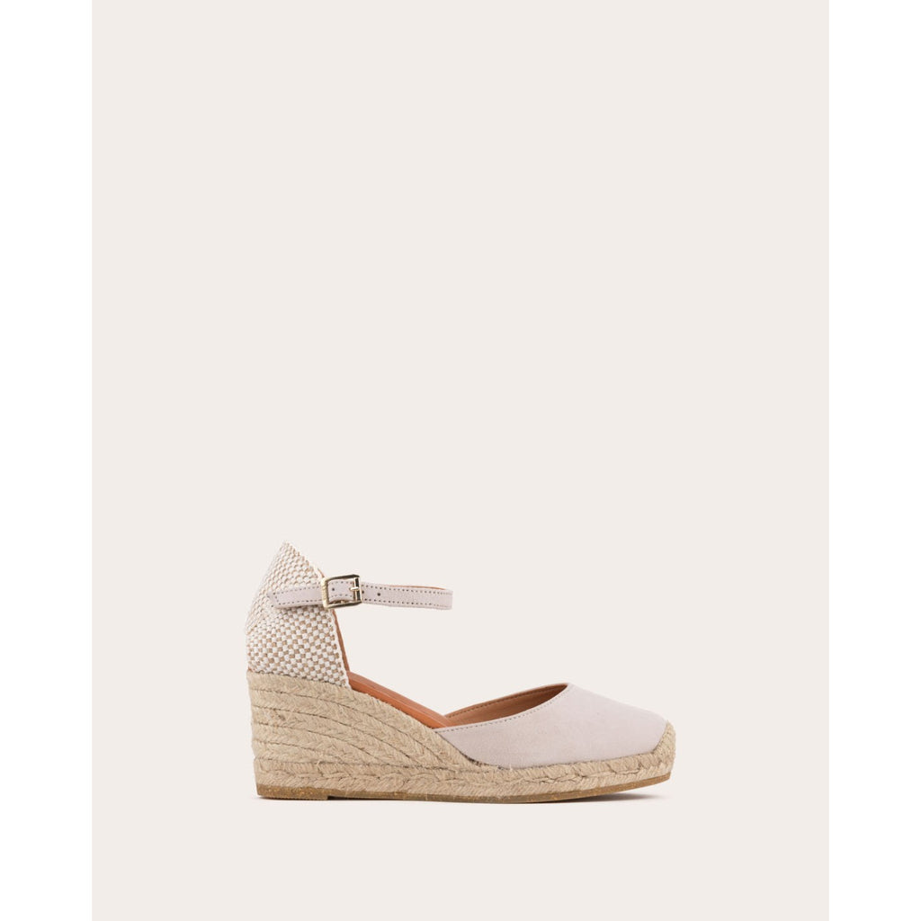 Kanna Laura Espadrille Wedge Shoes In Nude