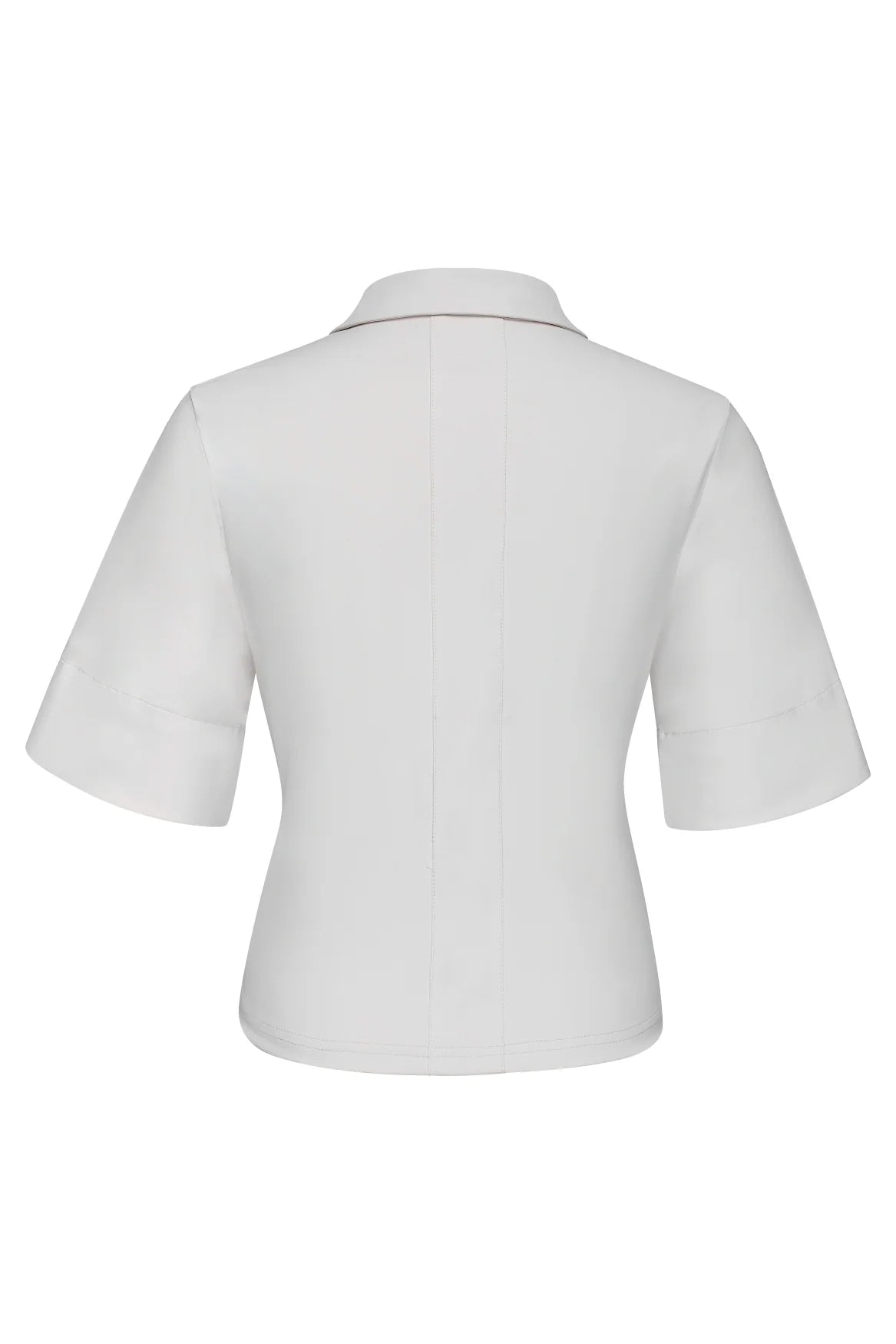 Kimara Maggie short sleeve top back view stretch fabric fit