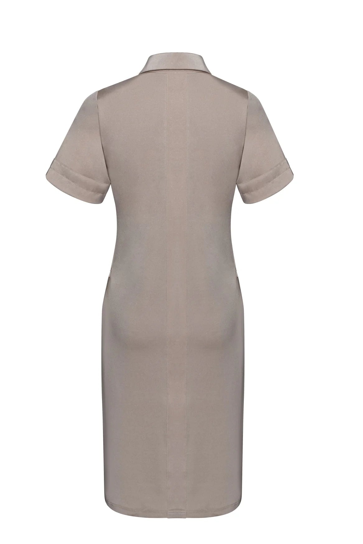 Kimara fitted midi dress back view fitted shape