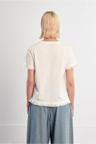 Lili Sidonio cream short sleeve T-shirt back view