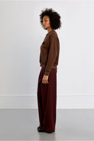 Lili Sidonio women’s brown oversized sweatshirt side view