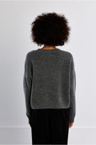 Lili Sidonio grey studded knit jumper back view