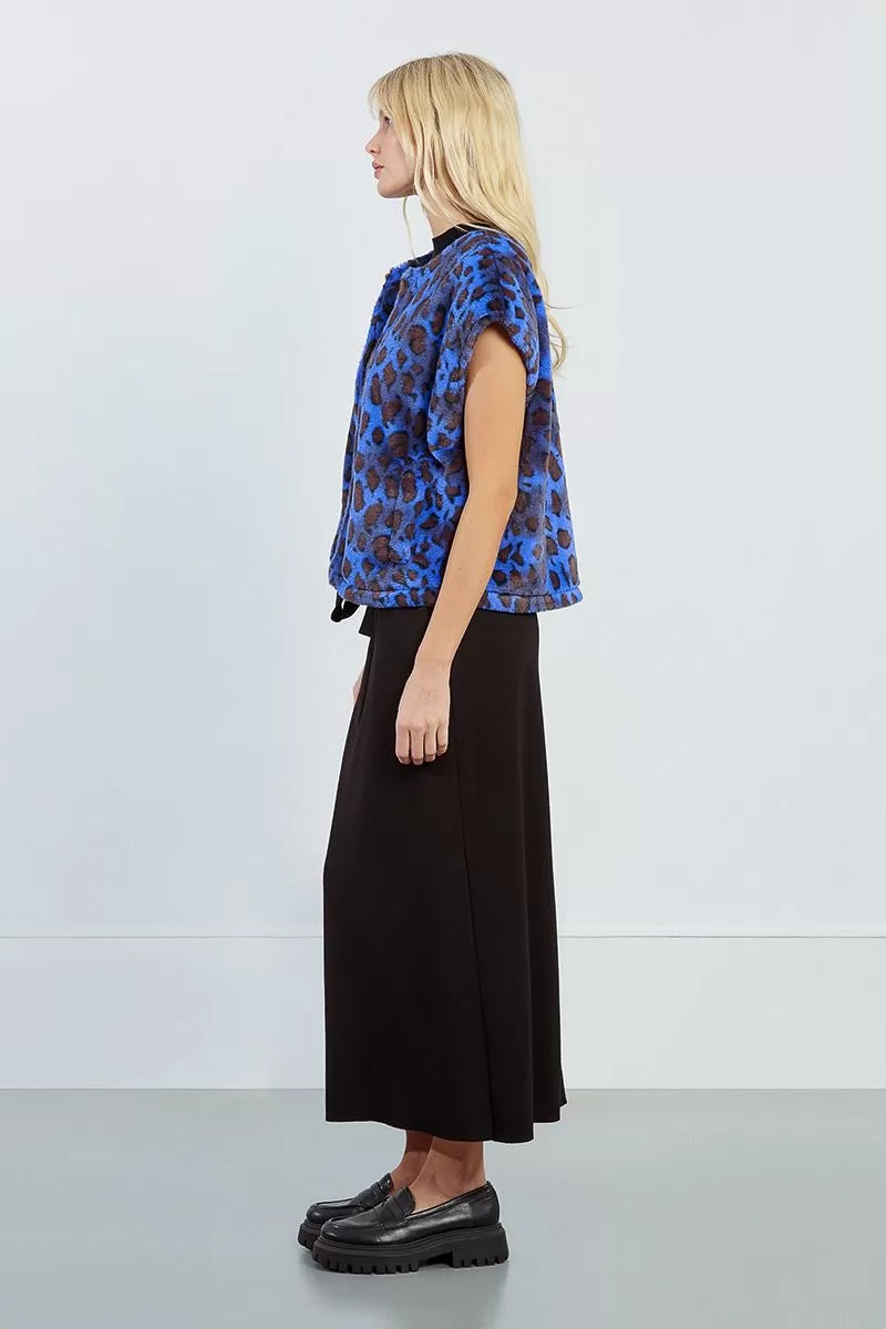 Lili Sidonio statement gilet with open front and relaxed fit
