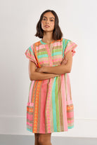 Lili Sidonio multicolour summer dress relaxed fit front styling