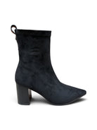 Lodi Ginebra black suede sock ankle boot – side view