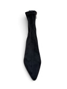 Lodi Ginebra black suede sock boot – top and toe view