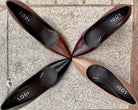 Lodi Roa leather pointed toe court shoes in black, cognac, burgundy and nude colourways