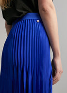 Lola Casademunt Lola Blue Pleated Midi Skirt - Back