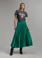 Lola Casademunt Lola Pleated Midi Skirt In Green