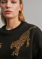 Lola Casademunt Black Tiger Embellished Jumper