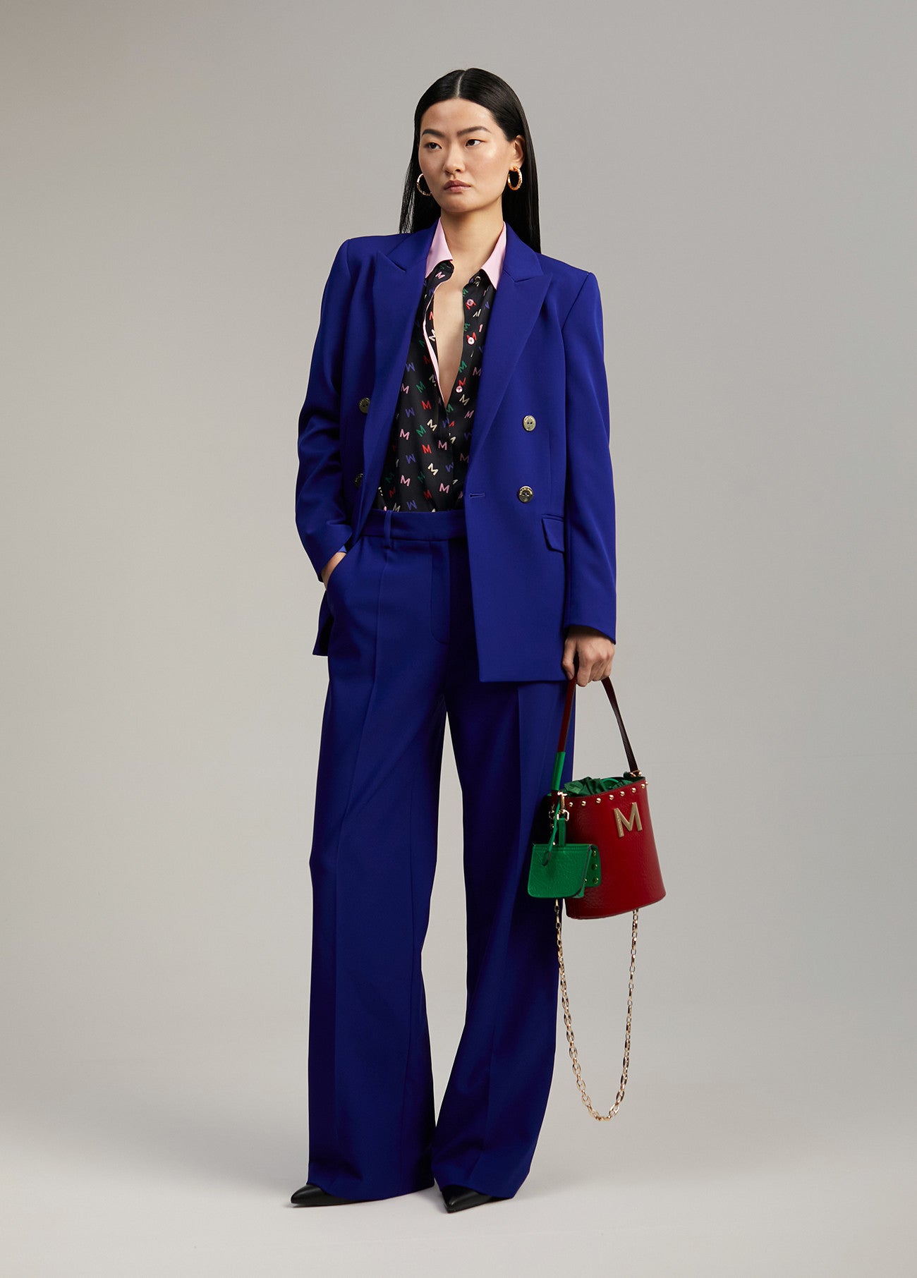 Lola Casademunt Lola Blue Straight Leg Suit Trousers