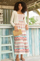 Aspiga cream merino wool open front bolero cardigan 