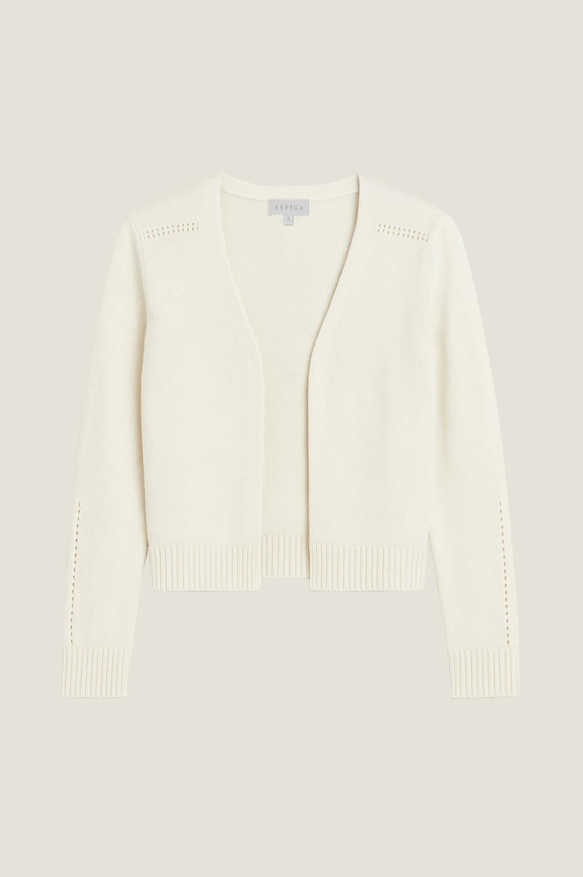 Aspiga cream merino wool open front cardigan product image