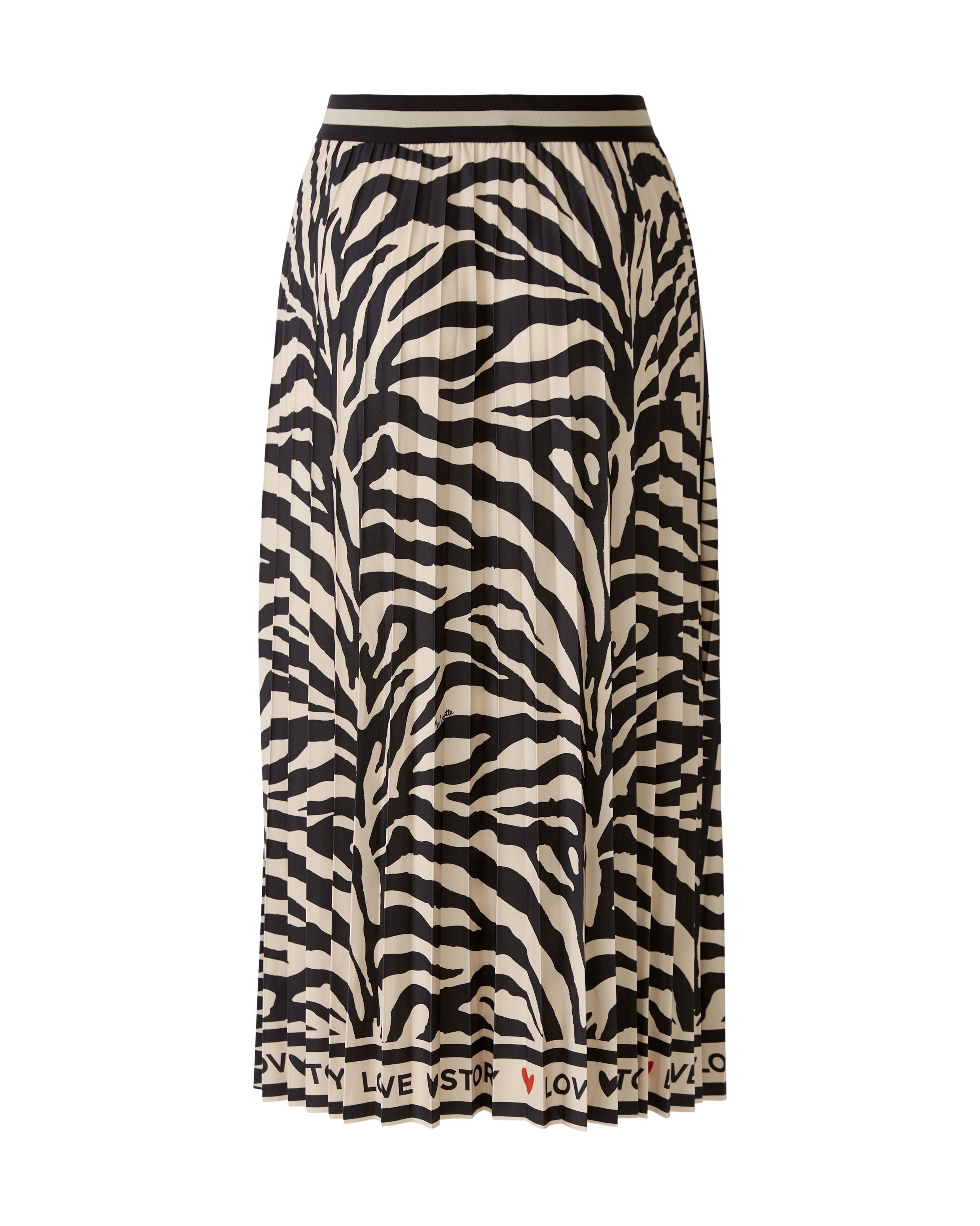 Miss Lagotte Ethnic Zebra Print Midi Skirt From The Back