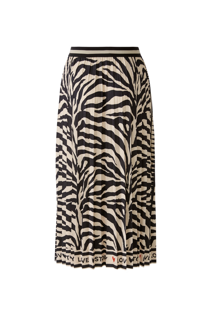 Miss Lagotte Ethnic Zebra Print Midi Skirt From The Back
