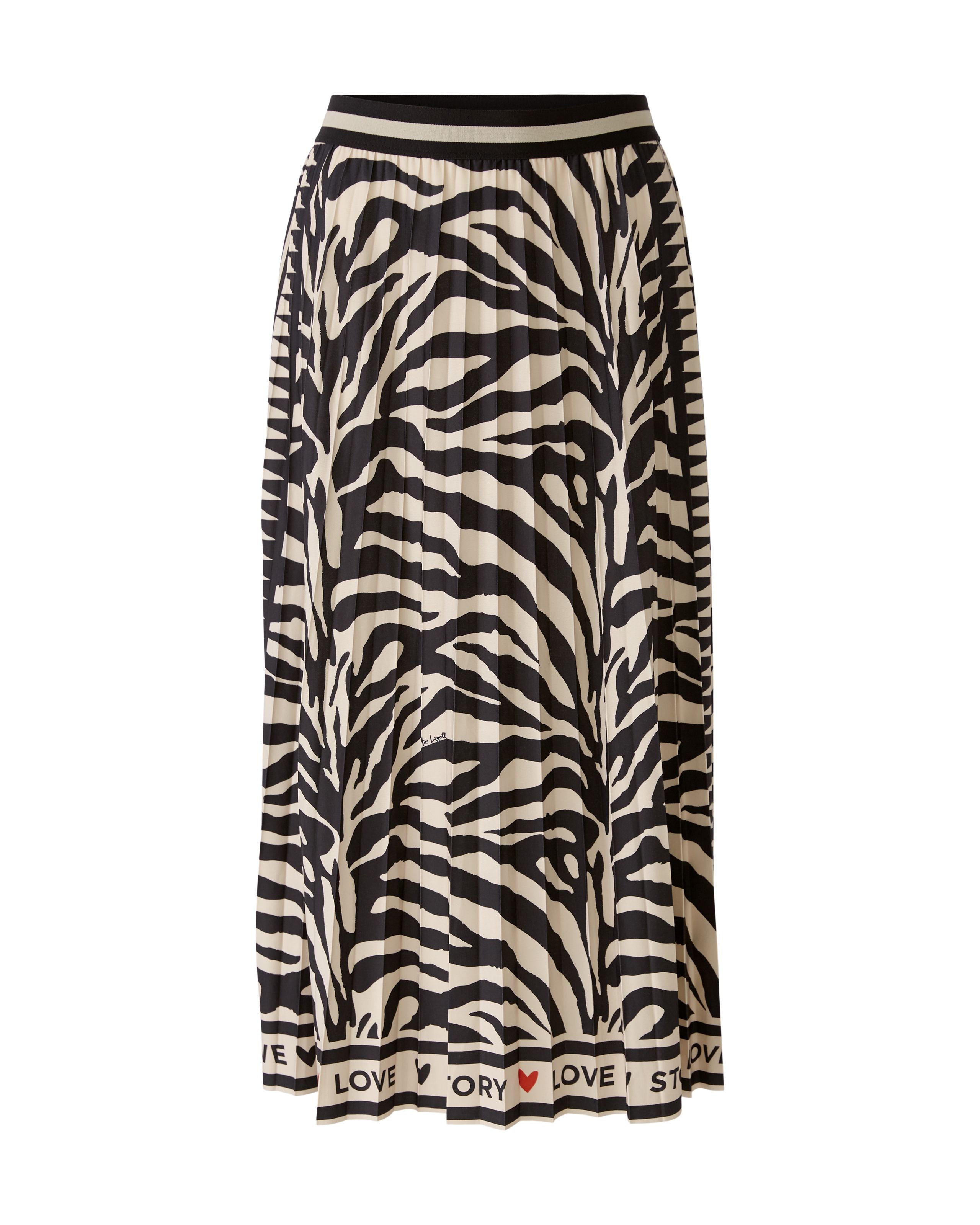 Miss Lagotte Ethnic Zebra Print Midi Skirt
