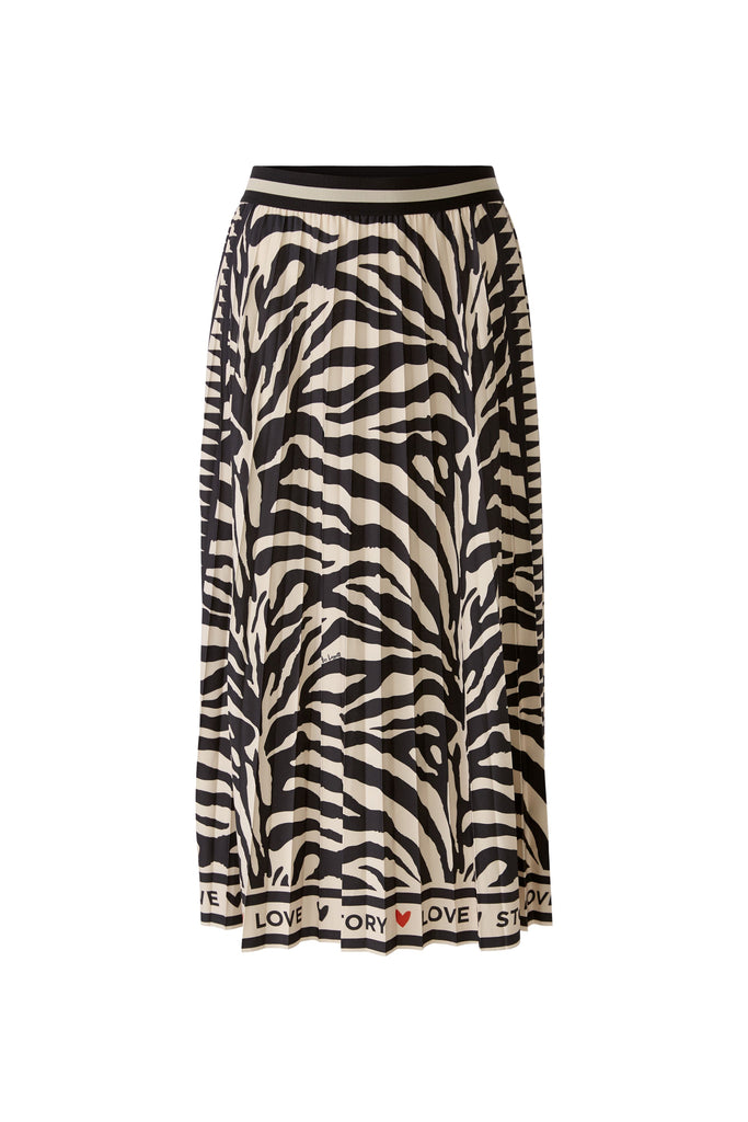 Miss Lagotte Ethnic Zebra Print Midi Skirt