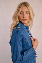 Molly Bracken Military Style Denim Jacket