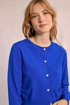 Molly Bracken Sapphire Blue Heart Button Cardigan