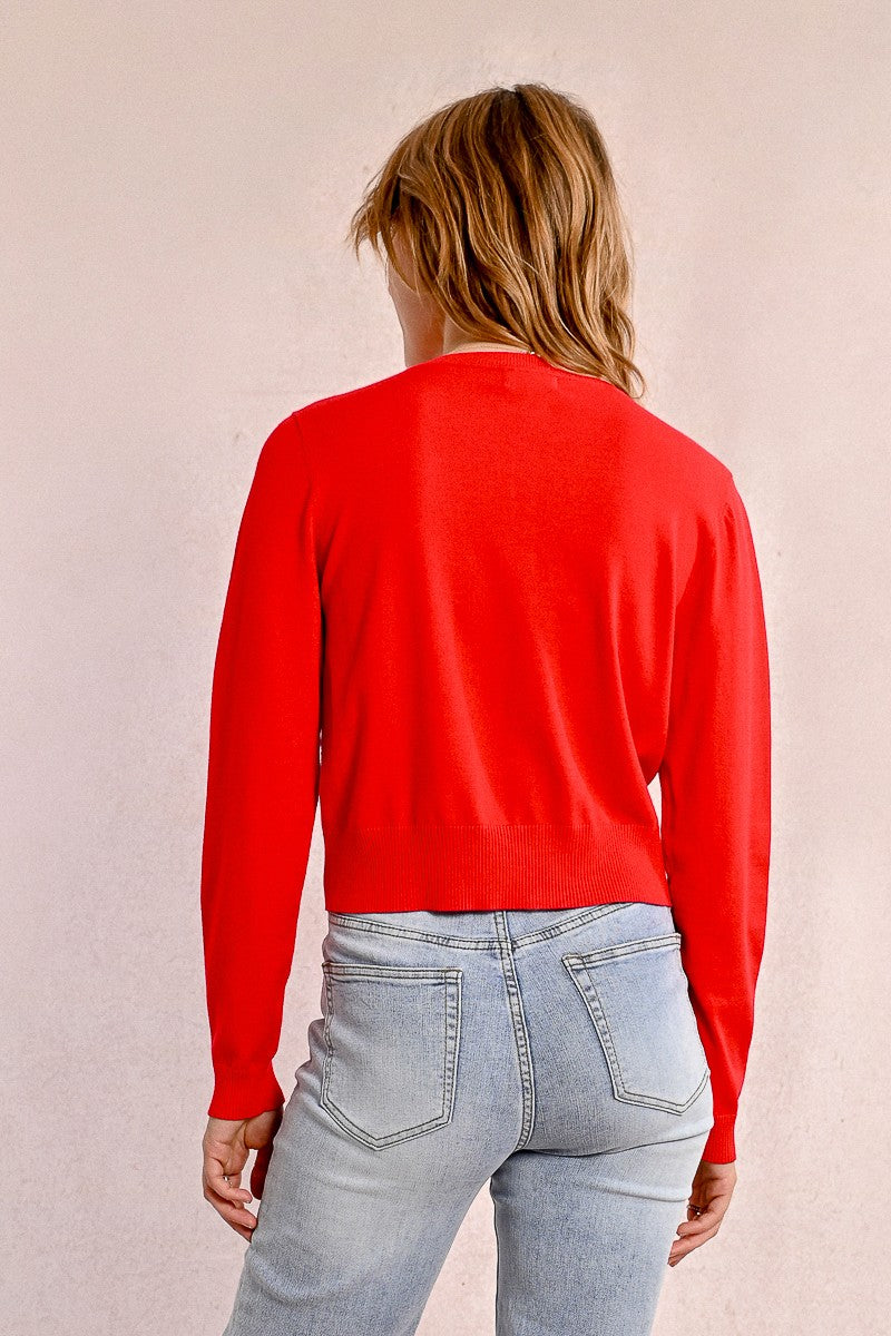 heart button cardigan