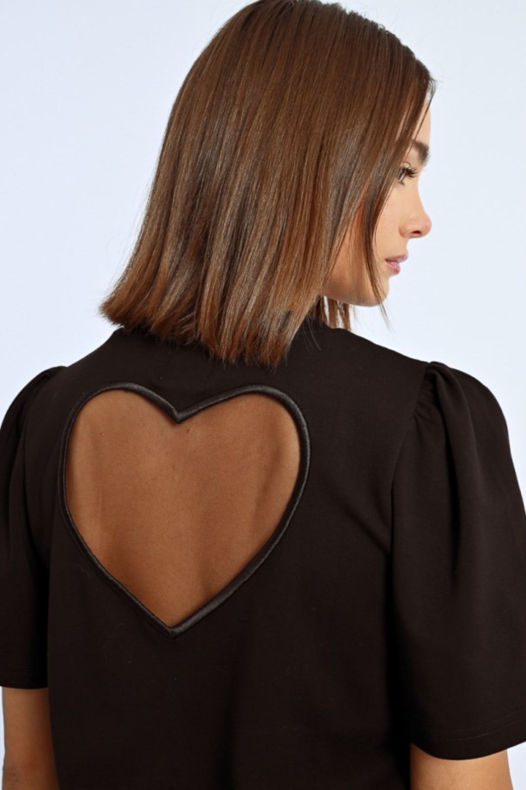 Molly Bracken Black Heart Shaped Back T-Shirt 