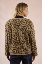 Back view of Molly Bracken faux-fur animal print jacket