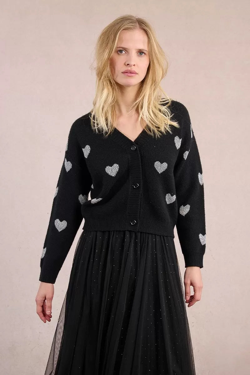 Molly Bracken black heart cardigan 
