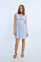 Molly Bracken Short Sleeveless Striped Summer Ladies Dress