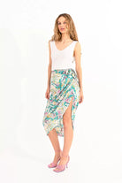 Molly Bracken Tropical Print Sarong Skirt